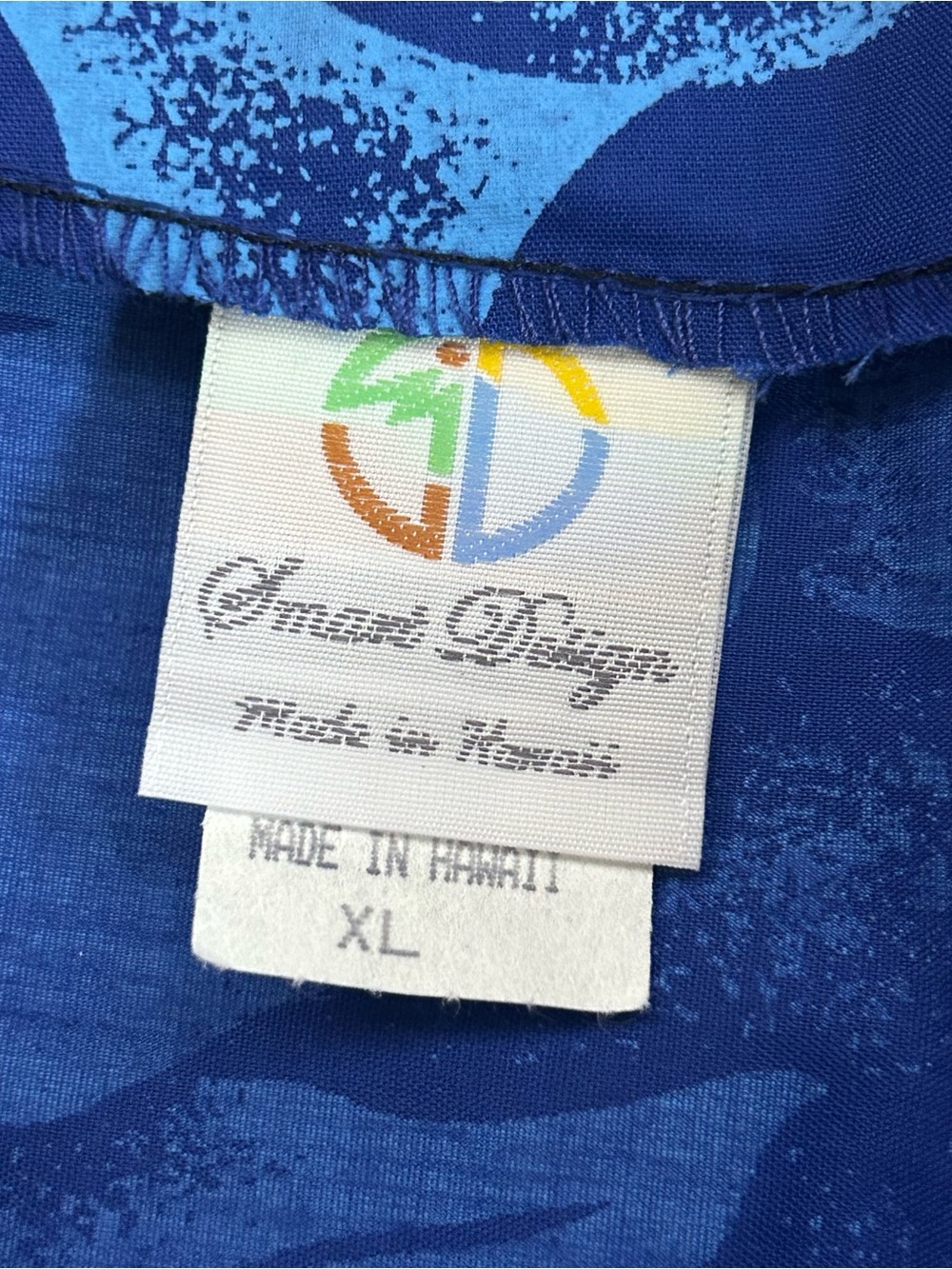 Hawaiian Dress Mumu by Smart Design Blue Tropical Floral Size XL Made in Hawaii - Picture 5 of 9